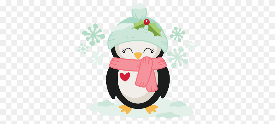 Cute Christmas Penguin Clipart Clipart, Nature, Outdoors, Snow, Snowman Png