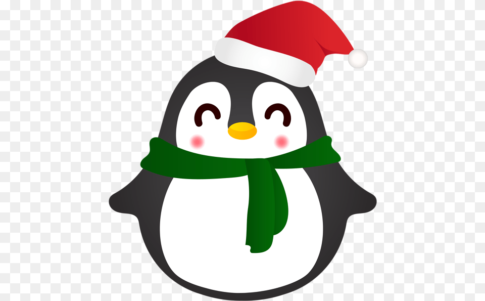 Cute Christmas Penguin Clipart Penguin, Nature, Outdoors, Winter, Snow Free Png Download