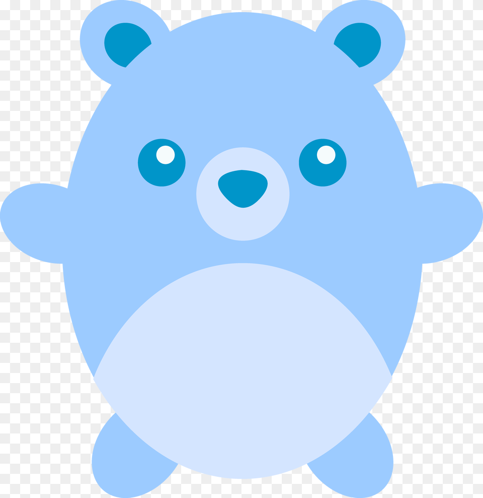 Cute Chubby Blue Teddy Bear, Nature, Outdoors, Snow, Snowman Free Transparent Png