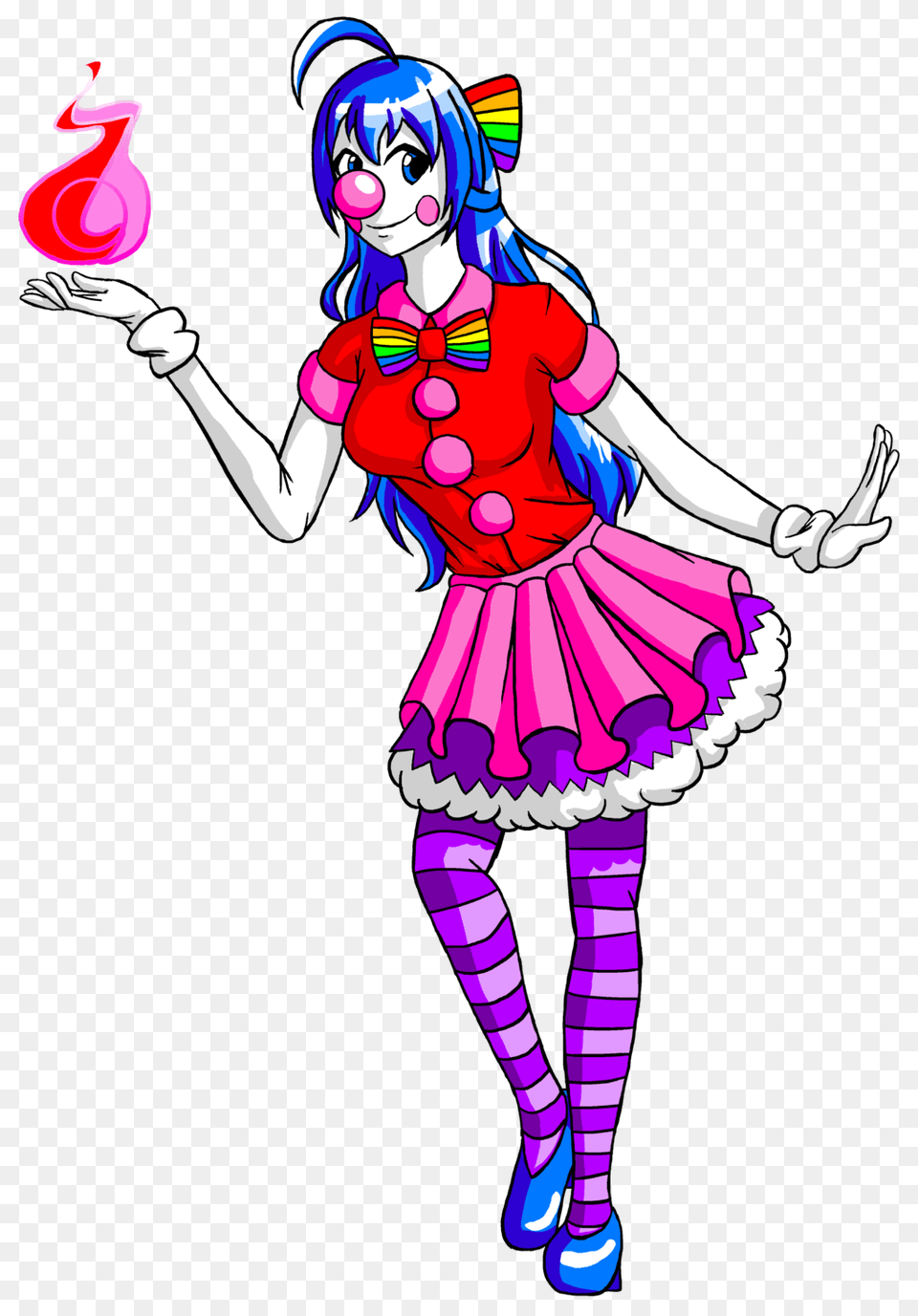 Cute Circus Clown Girl Clipart, Book, Comics, Publication, Person Png Image