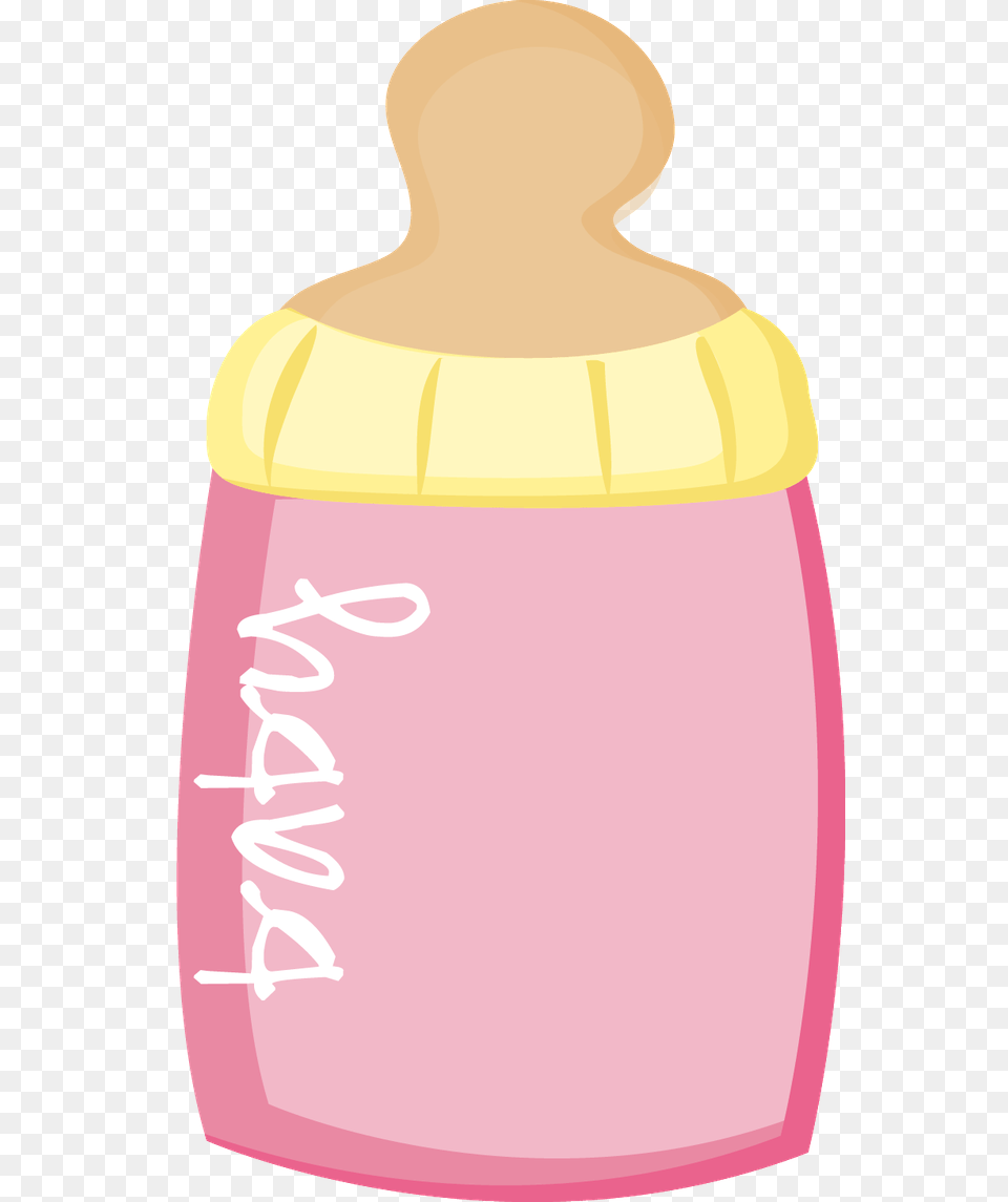 Cute Clipart Baby Pink Bottle For Shower Invitations Minus, Jar, Food, Produce Png Image