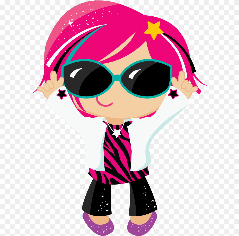 Cute Clipart Rock Star Party Cute Rock Star Clipart, Baby, Book, Comics, Person Png Image