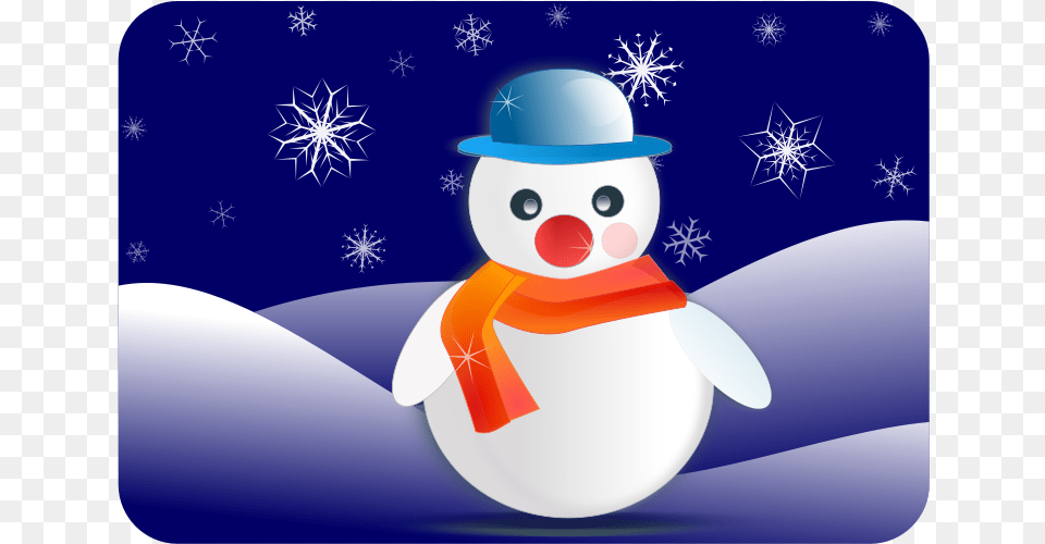 Cute Clipart Snowman Animated Clipart, Nature, Outdoors, Winter, Snow Free Png Download