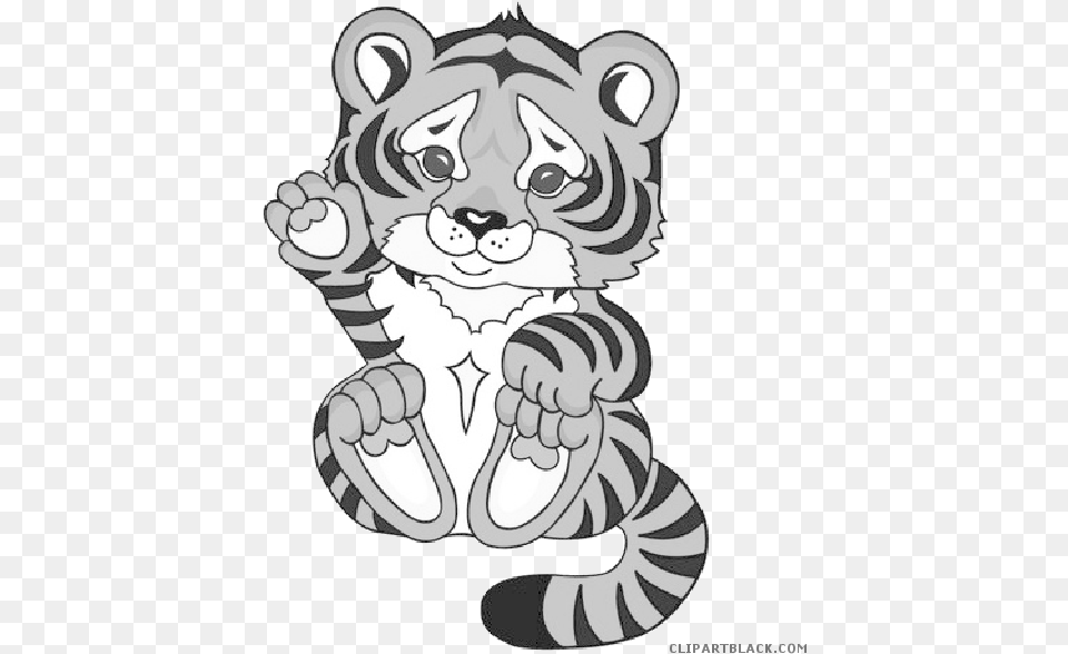 Cute Clipart Tiger Cute Baby Tiger Clipart, Animal, Mammal, Wildlife, Art Free Png Download