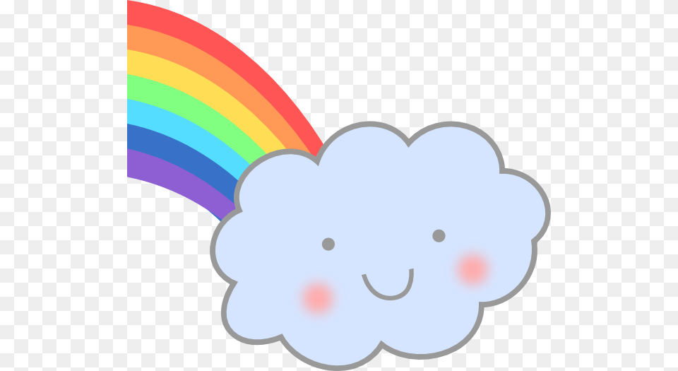 Cute Cloud With Rainbow Clip Art, Accessories, Nature, Outdoors Free Transparent Png