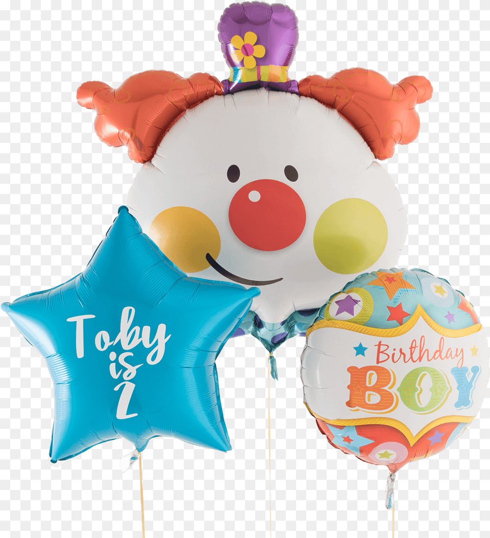Cute Clown Bunch Balloon Free Png
