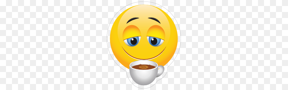 Cute Coffee Lover Emoji Sticker, Cup, Beverage, Coffee Cup, Espresso Free Transparent Png