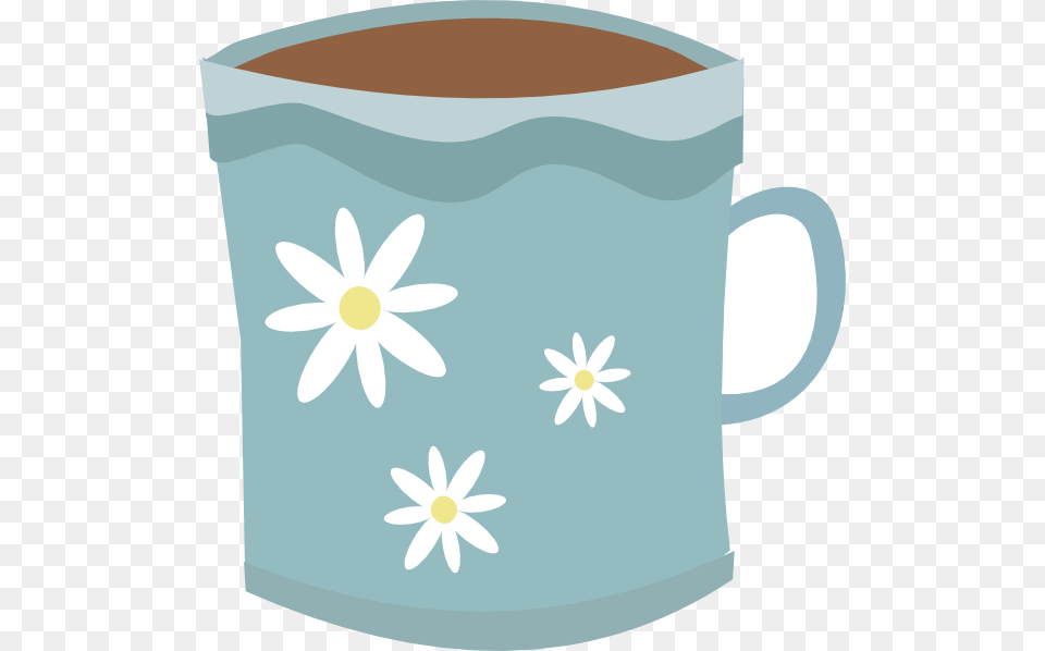 Cute Coffee Mug Clipart, Daisy, Flower, Plant, Cup Png Image