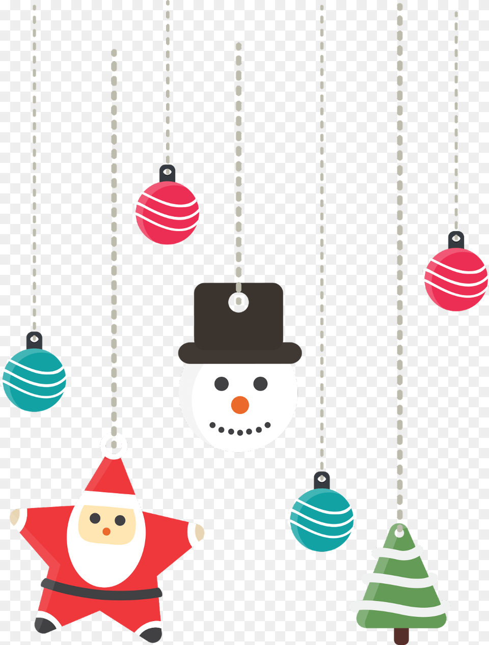 Cute Colorful Snowman Merrychristmas Christmas Transparent Background Christmas Decorations Snowman, Accessories, Jewelry, Necklace, Earring Free Png Download