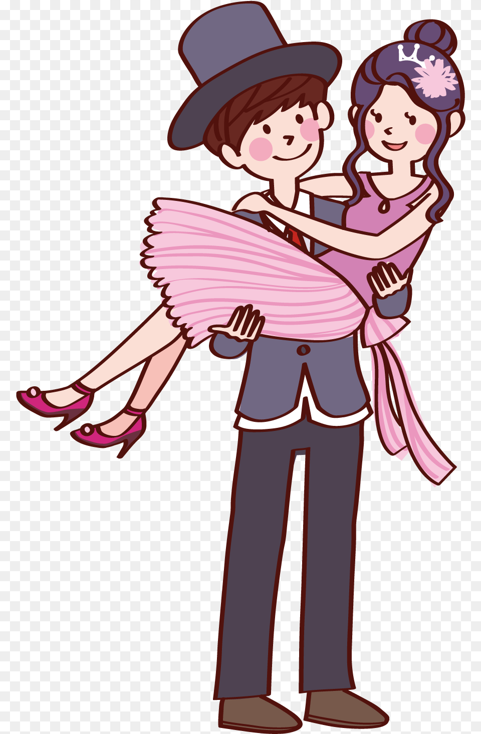 Cute Couple Cartoon, Book, Comics, Publication, Person Png