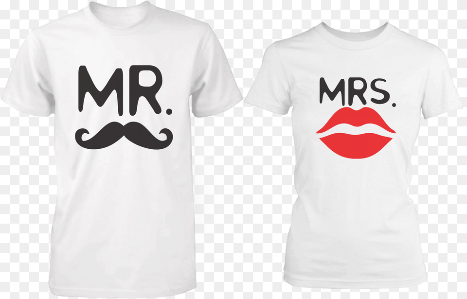 Cute Couple Shirts Ideas Mr And Mrs T Shirt Design, Clothing, T-shirt, Face, Head Png Image