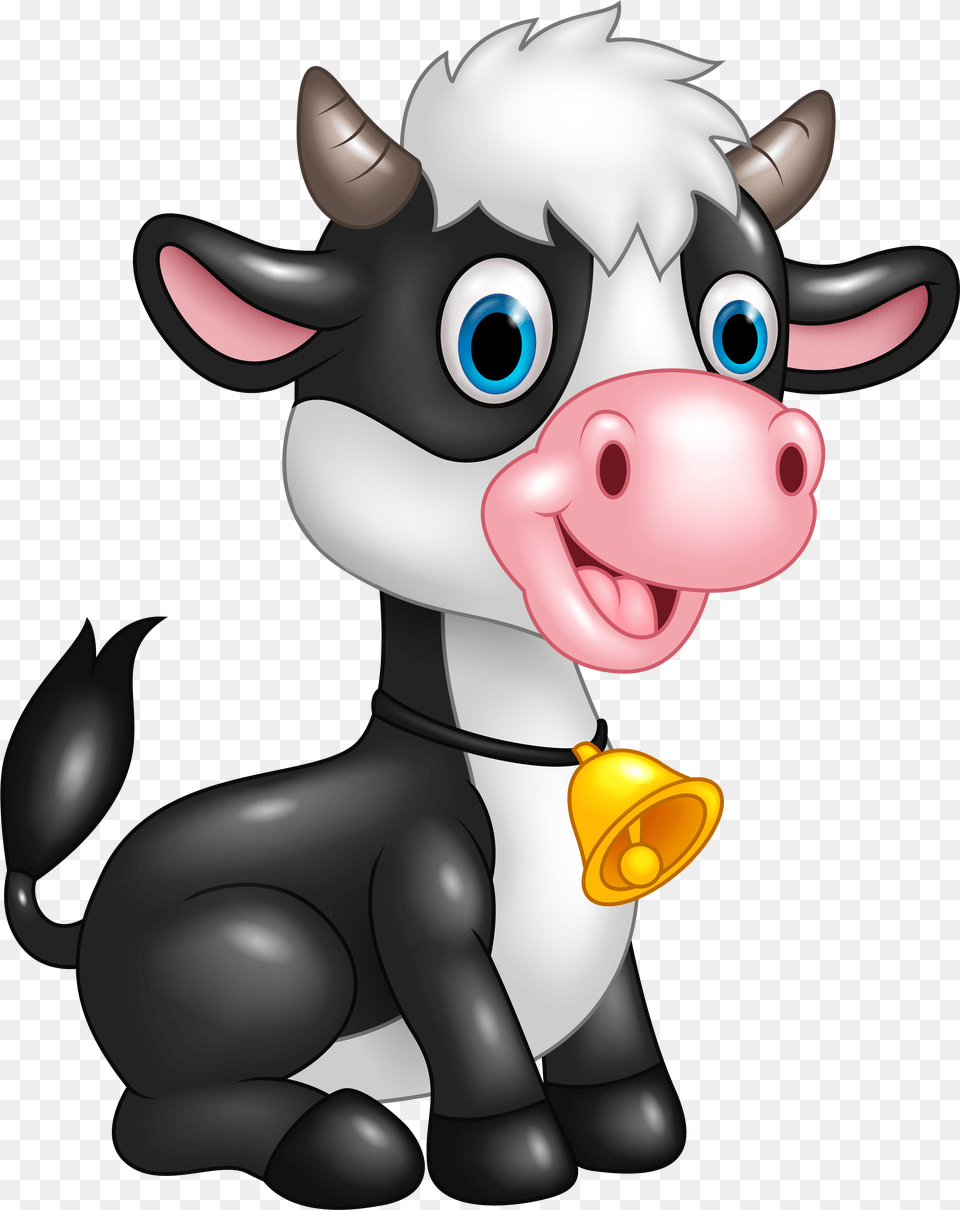 Cute Cow Cartoon Clipart Cute Cow Cartoon, Animal, Cattle, Livestock, Mammal Free Png Download