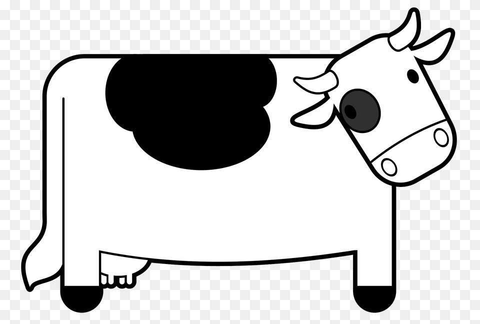 Cute Cow Clipart, Animal, Cattle, Livestock, Mammal Png Image