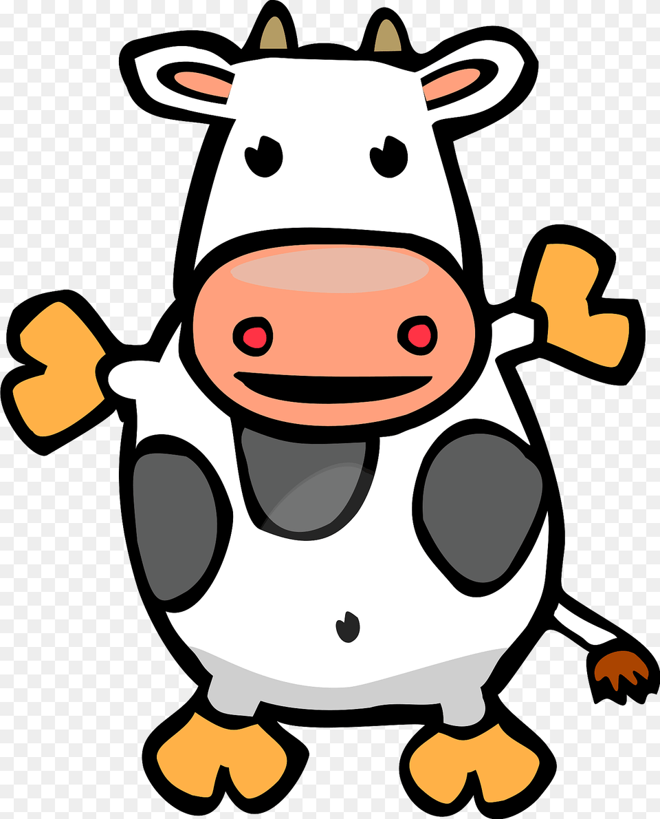 Cute Cow Clipart, Animal, Cattle, Livestock, Mammal Free Transparent Png