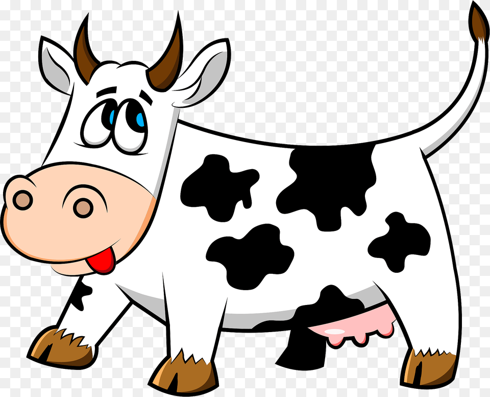Cute Cow Clipart, Animal, Cattle, Dairy Cow, Mammal Png Image