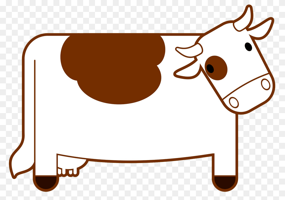 Cute Cow Clipart, Animal, Cattle, Livestock, Mammal Free Png Download