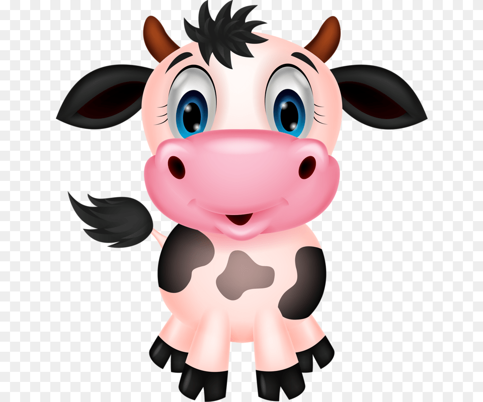 Cute Cow La Vaca Pinta, Animal, Cattle, Livestock, Mammal Free Png