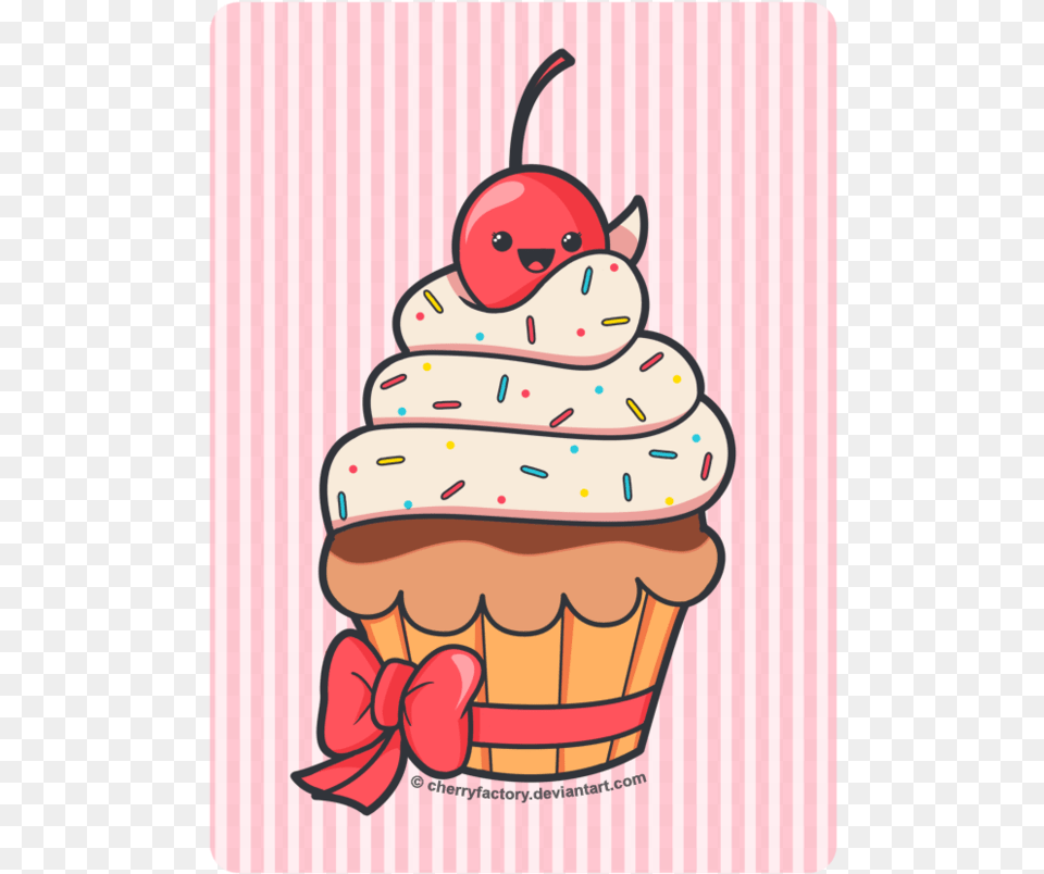 Cute Cupcake By Cherryfactory Cute Cupcakes Drawing Art, Cake, Cream, Dessert, Food Free Png