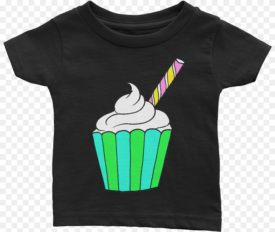 Cute Cupcake Infant Tee T Shirt, Clothing, Cream, Dessert, Food Png