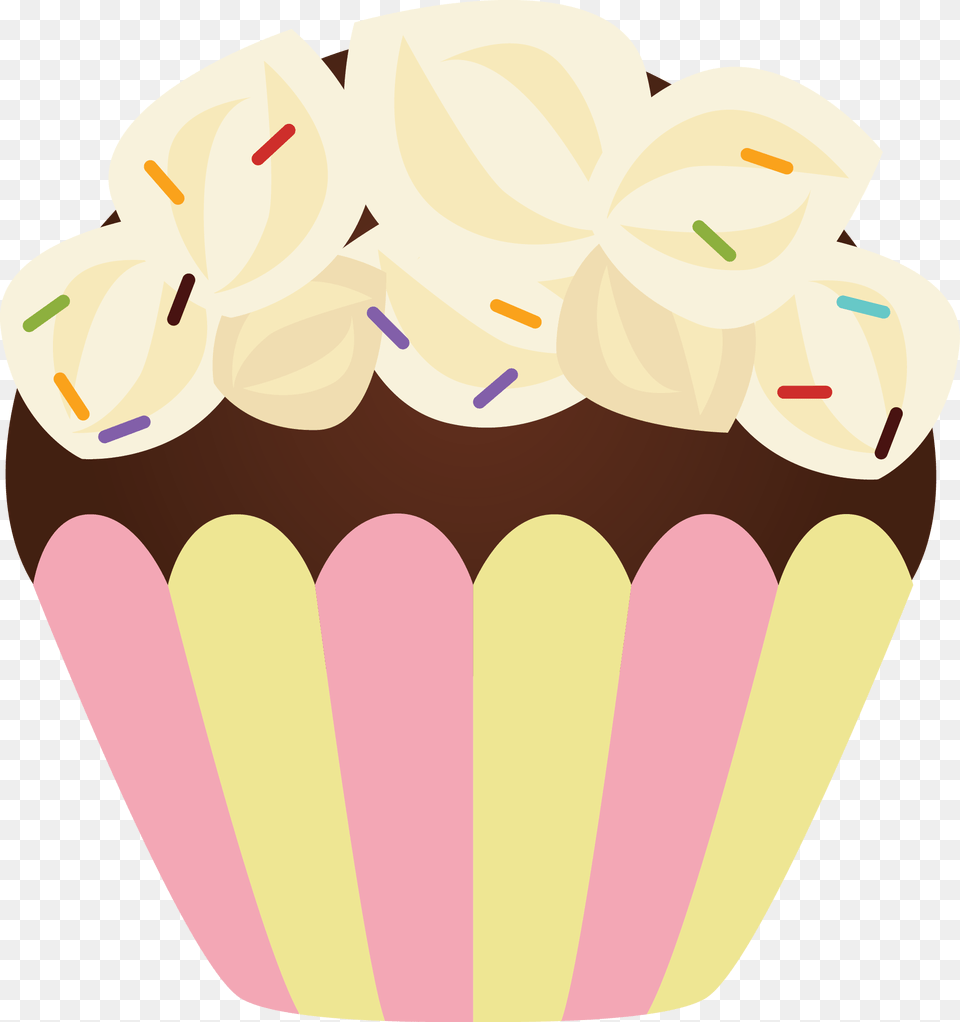 Cute Cupcakes Clipart Download, Food, Cake, Cream, Cupcake Png Image