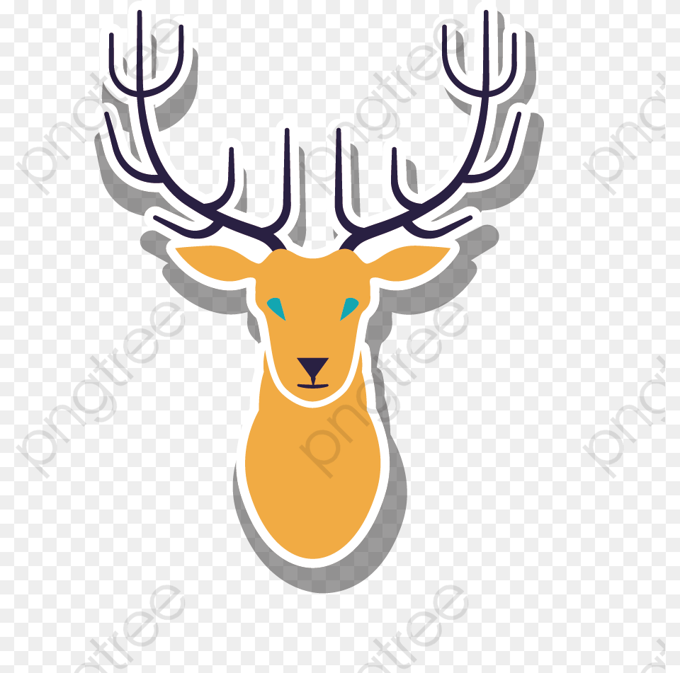 Cute Deer Head Deer, Animal, Mammal, Wildlife, Elk Free Png Download