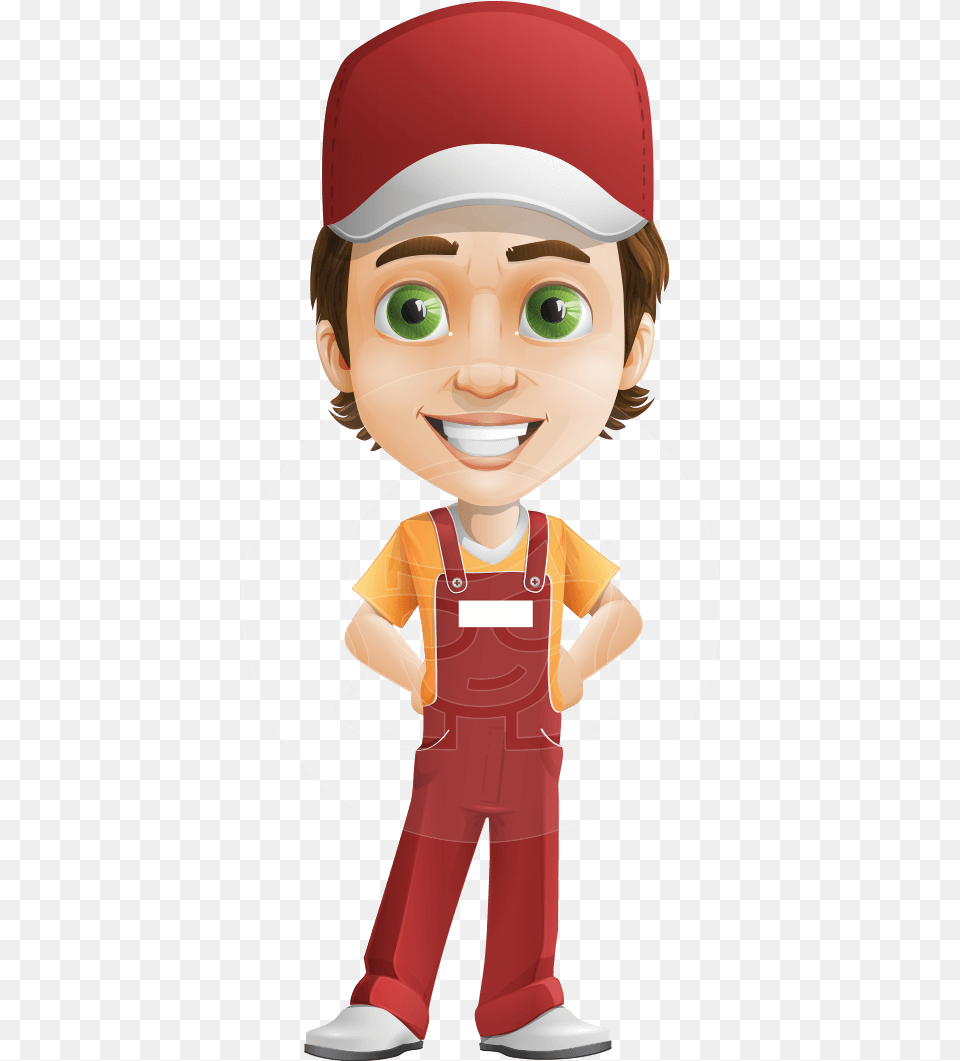 Cute Delivery Boy Cartoon Vector Character Aka Ethan Cartoon, Hat, Baseball Cap, Cap, Clothing Free Png Download