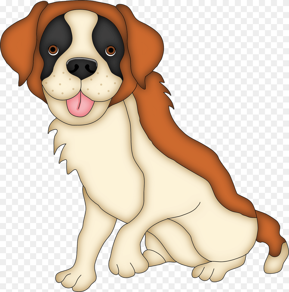 Cute Dog Clipart St Bernard Clipart Transparent, Animal, Canine, Mammal, Pet Free Png Download