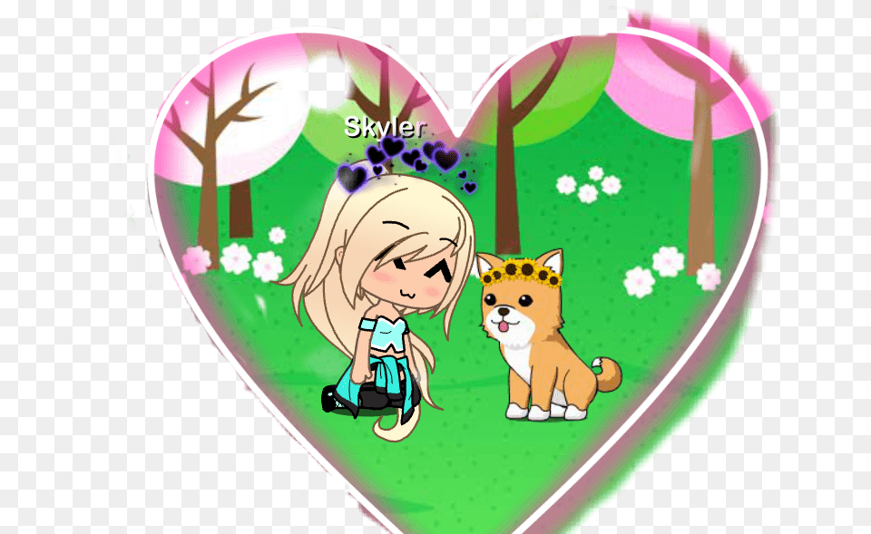 Cute Dog Flower Crown Gachalife Gachalifeedits Florcita 10 Y Maya Aventura, Publication, Book, Comics, Baby Free Transparent Png