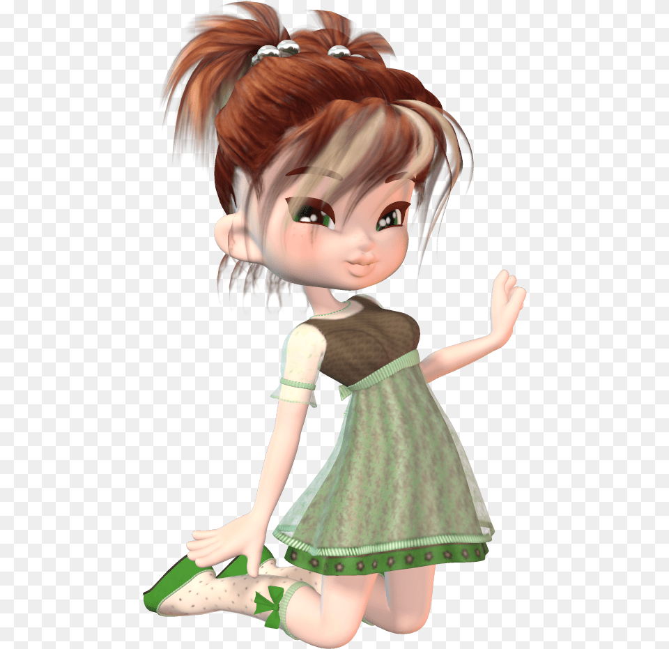 Cute Doll Cookie Cartoon, Child, Female, Girl, Person Png Image