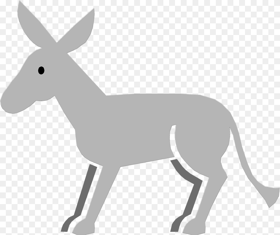 Cute Donkey Line Art, Animal, Kangaroo, Mammal Png Image