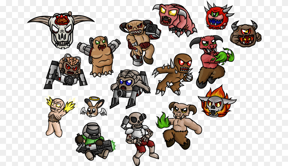 Cute Doom Demons, Book, Comics, Publication, Person Free Png Download