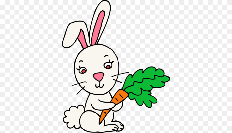 Cute Easter Bunny With Carrot, Food, Plant, Produce, Vegetable Free Transparent Png