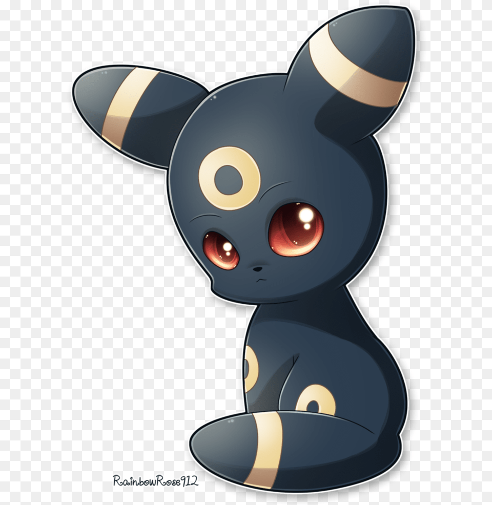 Cute Eevee Evolutions Chibi Umbreon, Plush, Toy, Bottle, Shaker Png