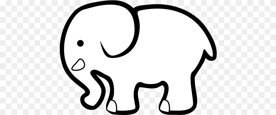 Cute Elephant Silhouette Clip Art Clip Art, Stencil, Face, Head, Person Png Image