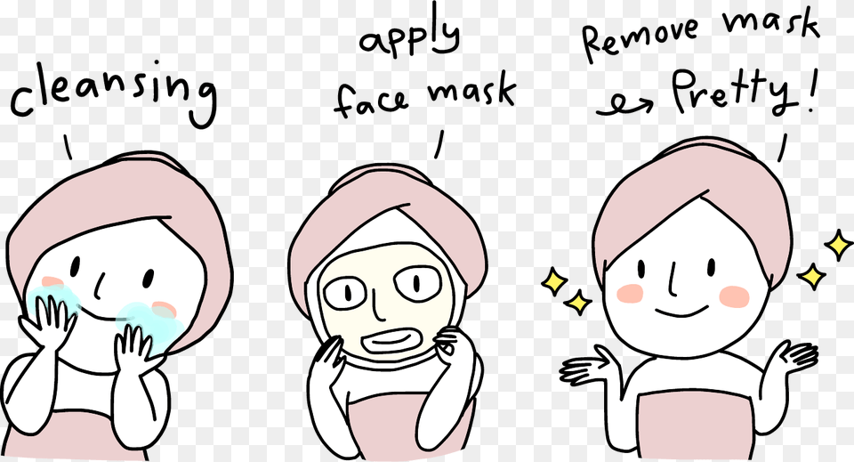 Cute Face Mask Illustration, Baby, Book, Comics, Publication Png Image