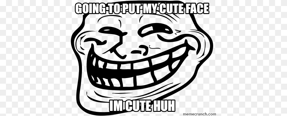 Cute Face Troll Face Russian Meme, Text, Blackboard Free Png Download