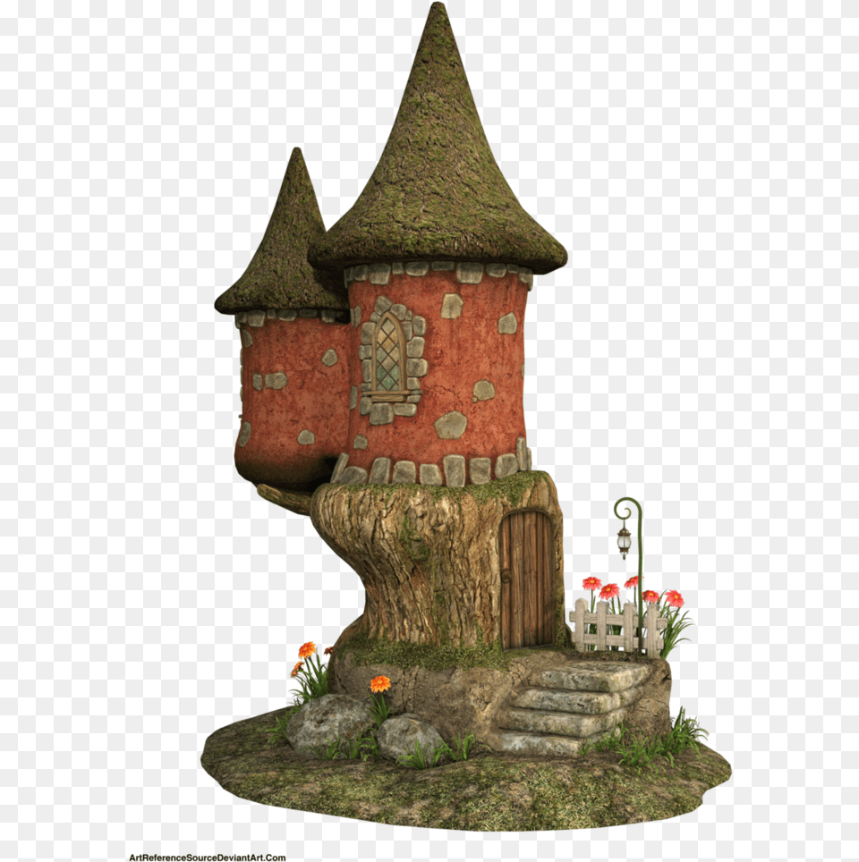 Cute Fairy House Picture Fairy House Transparent Background, Architecture, Tower, Potted Plant, Plant Free Png