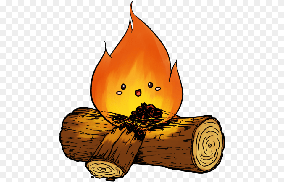 Cute Fire Clipart Cute Campfire, Flame, Person, Face, Head Free Png