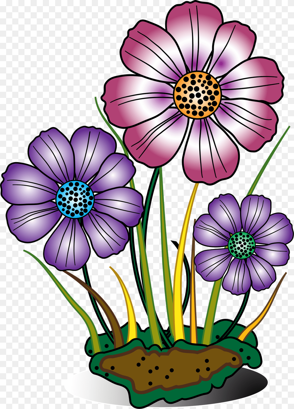 Cute Flower Clipart, Anemone, Plant, Daisy, Anther Png Image