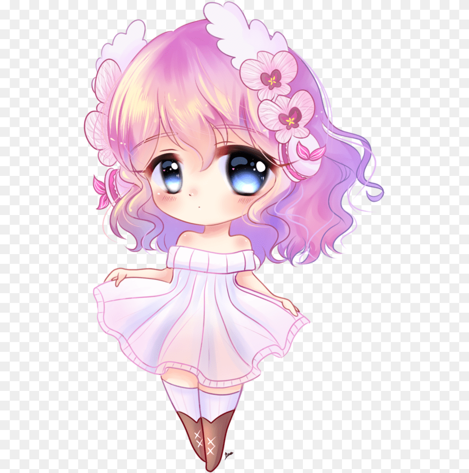 Cute Flower Girl Drawing, Book, Comics, Publication, Baby Free Transparent Png