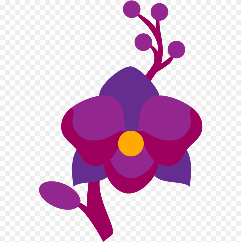 Cute Flower With Background Orchid, Anemone, Plant, Graphics, Art Free Transparent Png