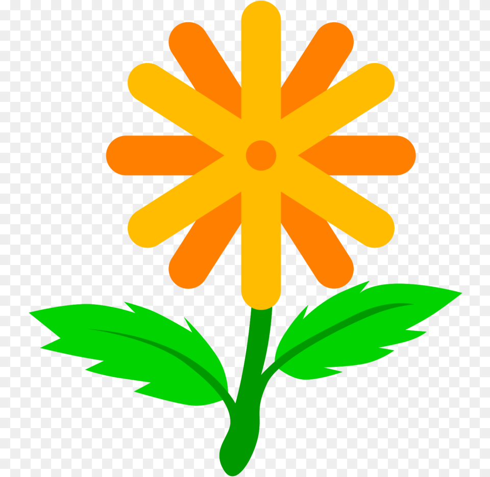 Cute Flower With Transparent Background Vector Graphics, Daisy, Plant, Leaf, Herbal Png