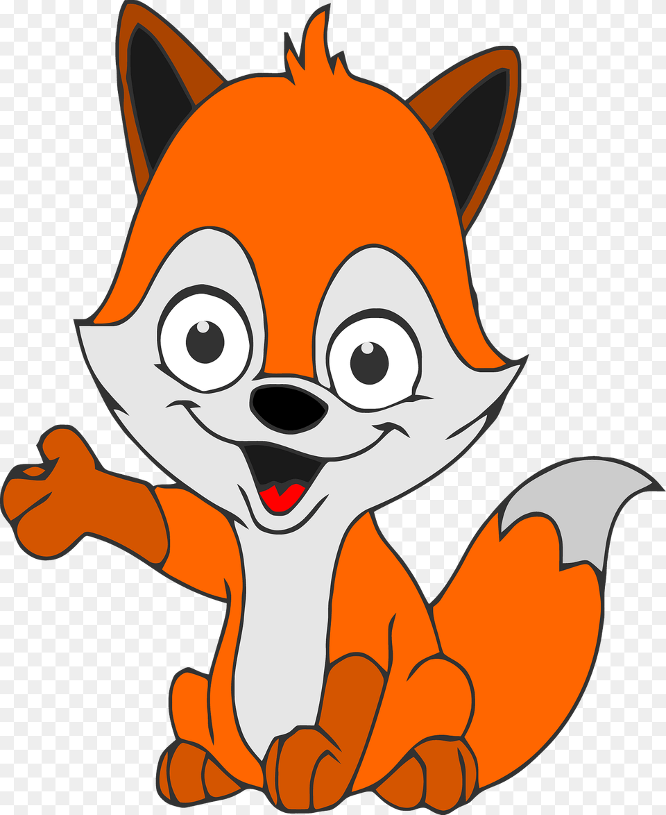 Cute Fox Clipart, Cartoon, Animal, Kangaroo, Mammal Png Image