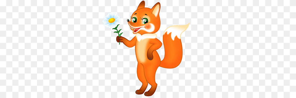 Cute Fox Cliparts, Daisy, Flower, Plant Png Image