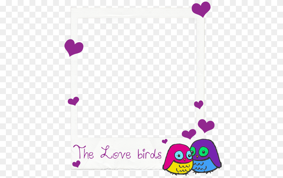 Cute Frame Love Frames Cute Full Size Download Cute Polaroid Picture Frame Transparent, Animal, Bird Free Png