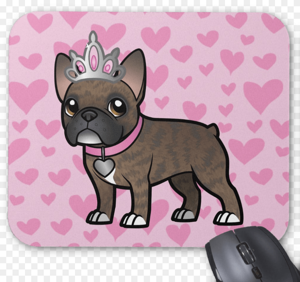 Cute French Bulldog Cartoon, Mat, Animal, Canine, Dog Png Image