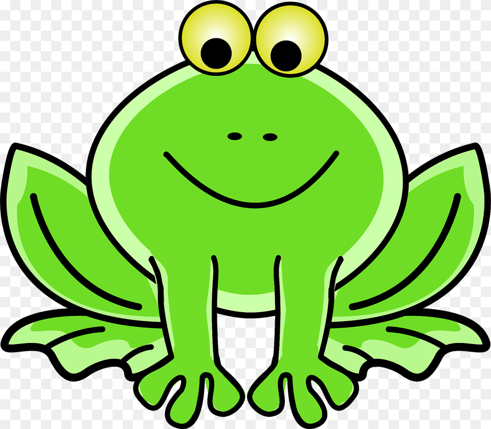 Cute Frog Clipart, Green, Animal, Device, Grass Free Png Download