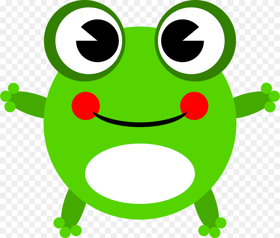 Cute Frog Clipart, Green, Amphibian, Animal, Wildlife Free Png