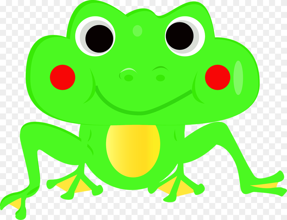 Cute Frog Clipart, Amphibian, Animal, Green, Wildlife Free Png