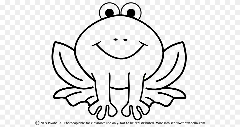 Cute Frog Outline, Stencil, Animal, Mammal, Wildlife Free Png Download